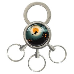 Halloween Landscape 3-ring Key Chains by Valentinaart