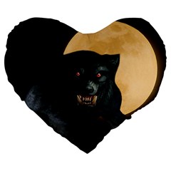 Werewolf Large 19  Premium Heart Shape Cushions by Valentinaart