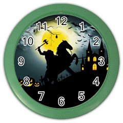 Headless Horseman Color Wall Clocks by Valentinaart