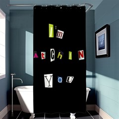 I Am Watching You Shower Curtain 36  X 72  (stall)  by Valentinaart