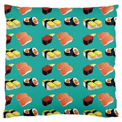 Sushi Pattern Large Cushion Case (one Side) by Valentinaart