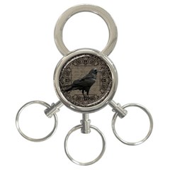 Vintage Halloween Raven 3-ring Key Chains by Valentinaart