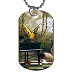 Funny Parrots In A Fantasy World Dog Tag (Two Sides) Front