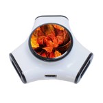 Ablaze With Beautiful Fractal Fall Colors 3-Port USB Hub Front