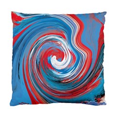 Red And Blue Rounds Standard Cushion Case (two Sides) by berwies