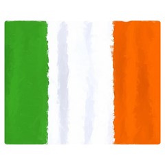 Flag Ireland, Banner Watercolor Painting Art Double Sided Flano Blanket (medium)  by picsaspassion