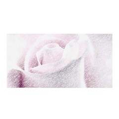 Rose Pink Flower  Floral Pencil Drawing Art Satin Wrap by picsaspassion