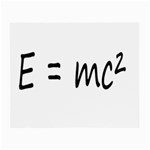 E=mc2 gravity formula physics Small Glasses Cloth (2-Side) Front