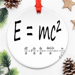 E=mc2 Formula Physics Relativity Ornament (round) by picsaspassion