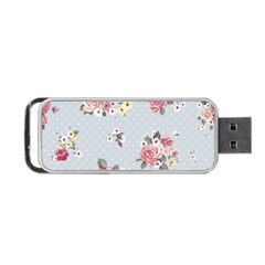 Floral Blue Portable Usb Flash (one Side) by NouveauDesign