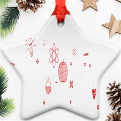 Formulas Laboratories Formulas Mathematics Chemistry Star Ornament (two Sides) by Mariart