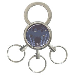 Ghost Halloween Eye Night Sinister 3-ring Key Chains by Mariart