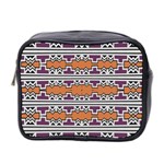 Purple and brown shapes                                  Mini Toiletries Bag (Two Sides) Front