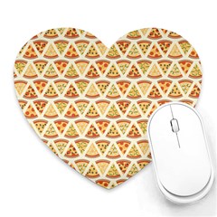 Food Pizza Bread Pasta Triangle Heart Mousepads by Mariart