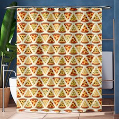 Food Pizza Bread Pasta Triangle Shower Curtain 60  X 72  (medium)  by Mariart