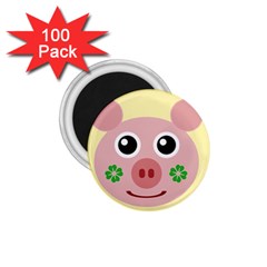 Luck Lucky Pig Pig Lucky Charm 1 75  Magnets (100 Pack)  by Celenk