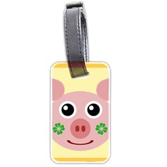 Luck Lucky Pig Pig Lucky Charm Luggage Tags (two Sides) by Celenk