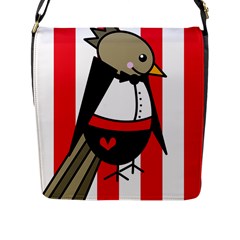 Bird Cute Design Cartoon Drawing Flap Messenger Bag (l)  by Celenk