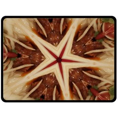 Spaghetti Italian Pasta Kaleidoscope Funny Food Star Design Double Sided Fleece Blanket (large)  by yoursparklingshop