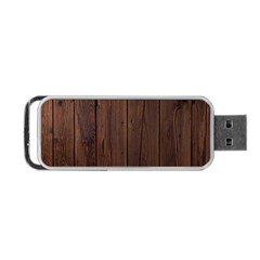 Rustic Dark Brown Wood Wooden Fence Background Elegant Natural Country Style Portable Usb Flash (two Sides) by yoursparklingshop