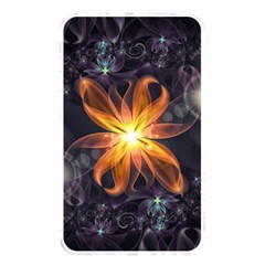 Beautiful Orange Star Lily Fractal Flower At Night Memory Card Reader by jayaprime