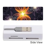 Beautiful Orange Star Lily Fractal Flower at Night Memory Card Reader (Stick)  Front