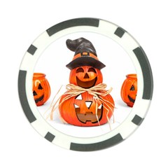 Funny Halloween Pumpkins Poker Chip Card Guard by gothicandhalloweenstore