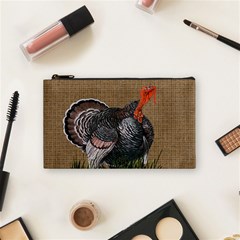 Thanksgiving Turkey Cosmetic Bag (small)  by Valentinaart