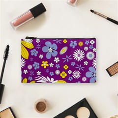 Floral Flowers Cosmetic Bag (small)  by Celenk