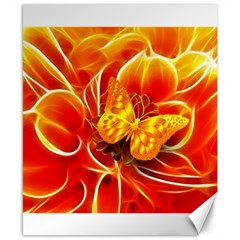 Arrangement Butterfly Aesthetics Orange Background Canvas 8  X 10  by Celenk