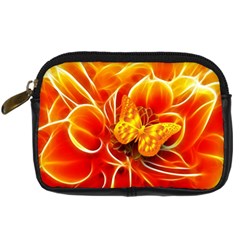 Arrangement Butterfly Aesthetics Orange Background Digital Camera Cases by Celenk