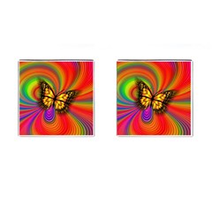 Arrangement Butterfly Aesthetics Cufflinks (square) by Celenk