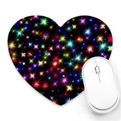 Fireworks Rocket New Year S Day Heart Mousepads by Celenk