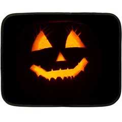 Pumpkin Helloween Face Autumn Fleece Blanket (mini) by Celenk