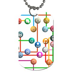 Icon Media Social Network Dog Tag (one Side) by Celenk