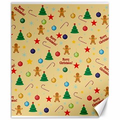 Christmas Pattern Canvas 8  X 10  by Valentinaart