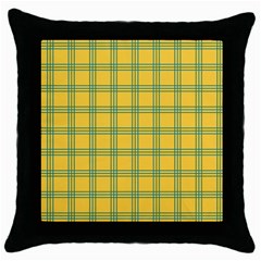 Green Stripes Throw Pillow Case (black) by berwies