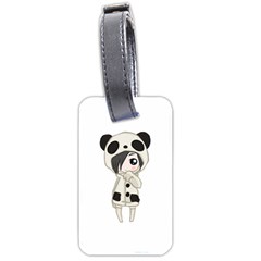 Kawaii Panda Girl Luggage Tags (two Sides) by Valentinaart