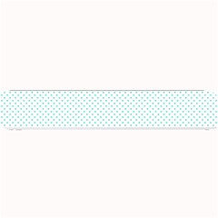 Tiffany Aqua Blue Candy Polkadot Hearts On White Small Bar Mats by PodArtist