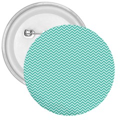 Tiffany Aqua Blue Chevron Zig Zag 3  Buttons by PodArtist