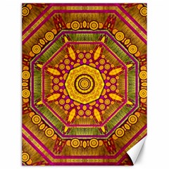 Sunshine Mandala And Other Golden Planets Canvas 12  X 16   by pepitasart