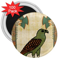 Egyptian Paper Papyrus Bird 3  Magnets (100 Pack) by Celenk