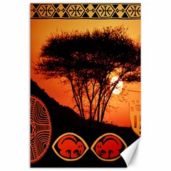 Africa Safari Summer Sun Nature Canvas 24  X 36  by Celenk