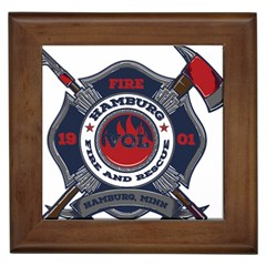 Hamburg, Minn Fire Dept Framed Tiles by Bigfootshirtshop