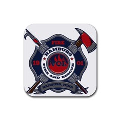 Hamburg, Minn Fire Dept Rubber Coaster (square)  by Bigfootshirtshop