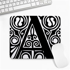 Alphabet Calligraphy Font A Letter Large Mousepads by Celenk