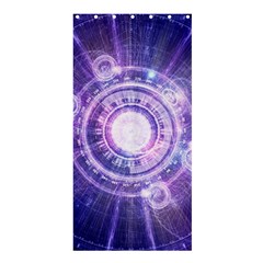 Blue Fractal Alchemy Hud For Bending Hyperspace Shower Curtain 36  X 72  (stall)  by jayaprime