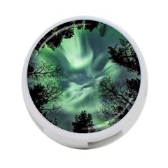 Northern Lights In The Forest 4-port Usb Hub (two Sides)  by Ucco