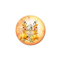 Happy Thanksgiving With Pumpkin Golf Ball Marker (4 Pack) by FantasyWorld7