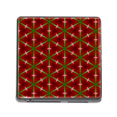 Textured Background Christmas Pattern Memory Card Reader (square) by Celenk